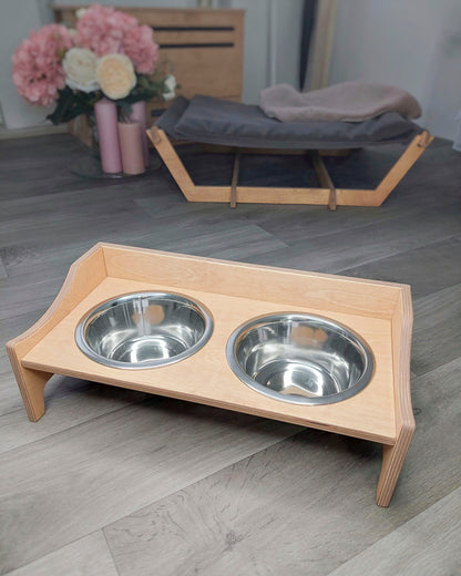 KOKAA Modern Plywood Bowl Holder With Bowls