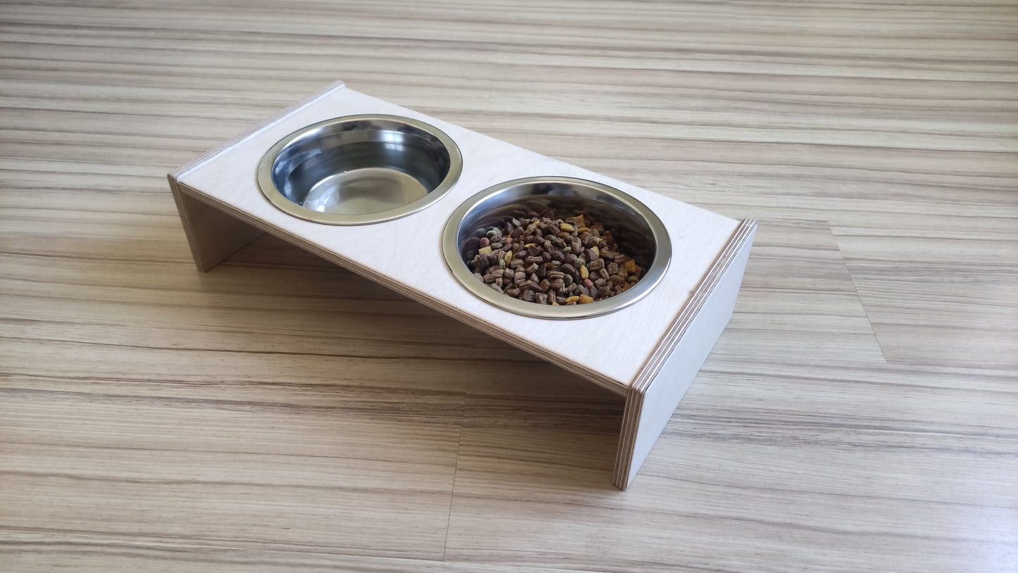 KOKAA Plywood Bowl Holder With Bowls